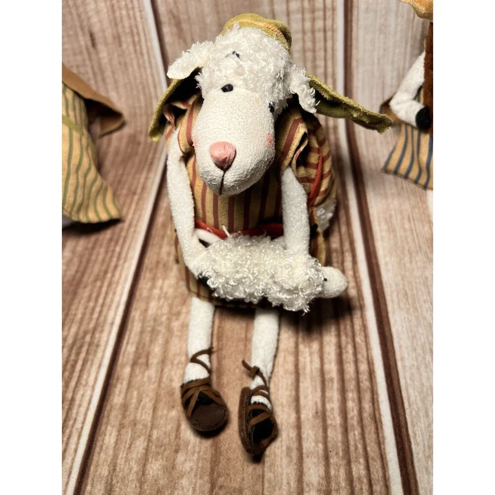REALLY WOOLY NWT SET OF 3 NATIVITY LAMBS CHRISTMAS 2005 Vintage